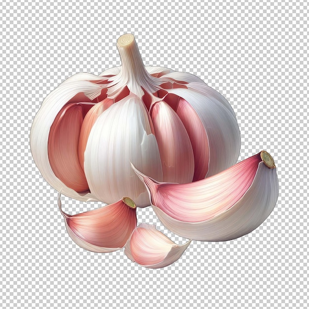 Sliced garlic closeup png