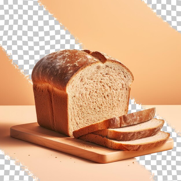 PSD sliced rye bread on transparent background