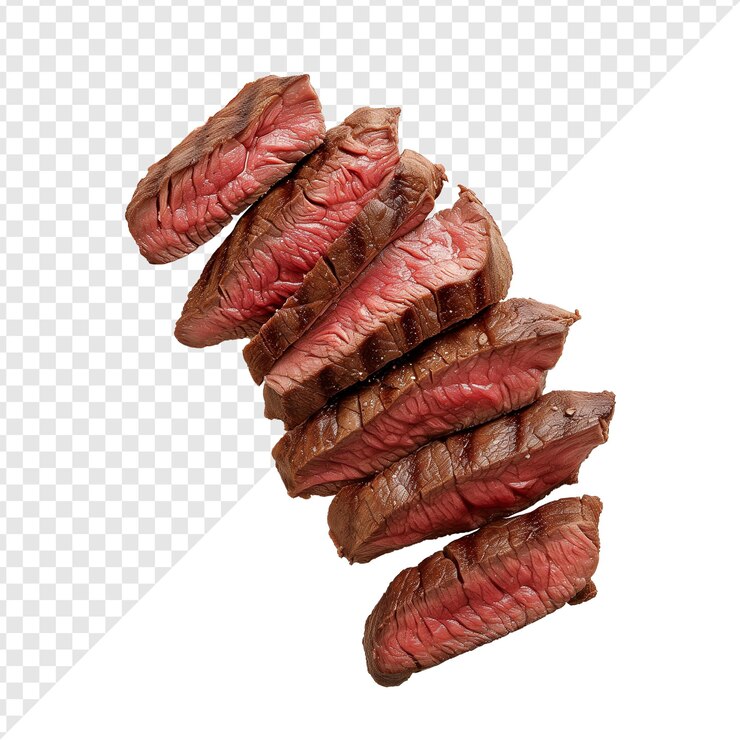PSD sliced steak beef product image transparent flank steak grilled beef
