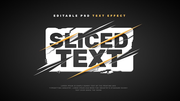 Sliced text effect