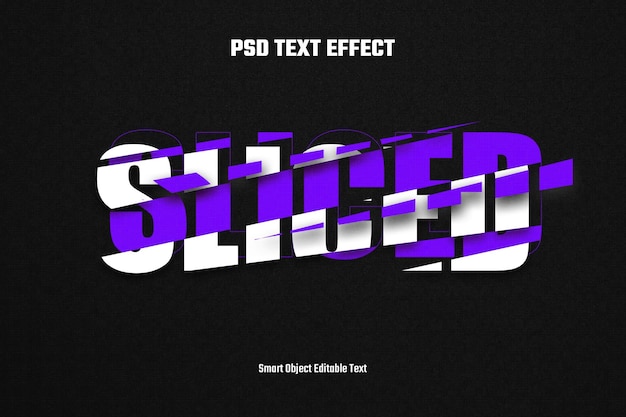 PSD sliced text effect