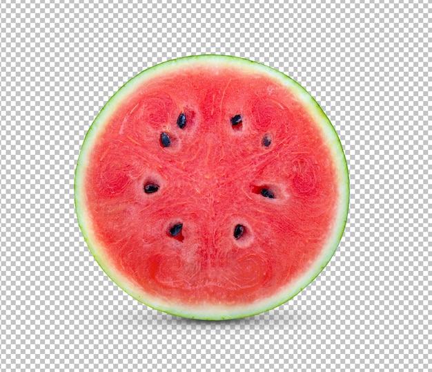 Sliced of watermelon isolated on alpha layer