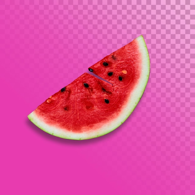 Sliced of watermelon isolated on transparent background