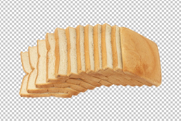 PSD slices of bread isolated rendering