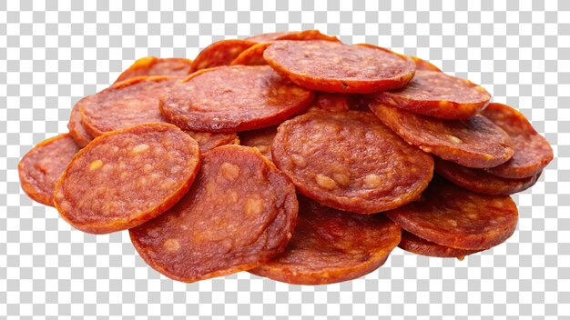 PSD slices salami worst geïsoleerd op een doorzichtige achtergrond