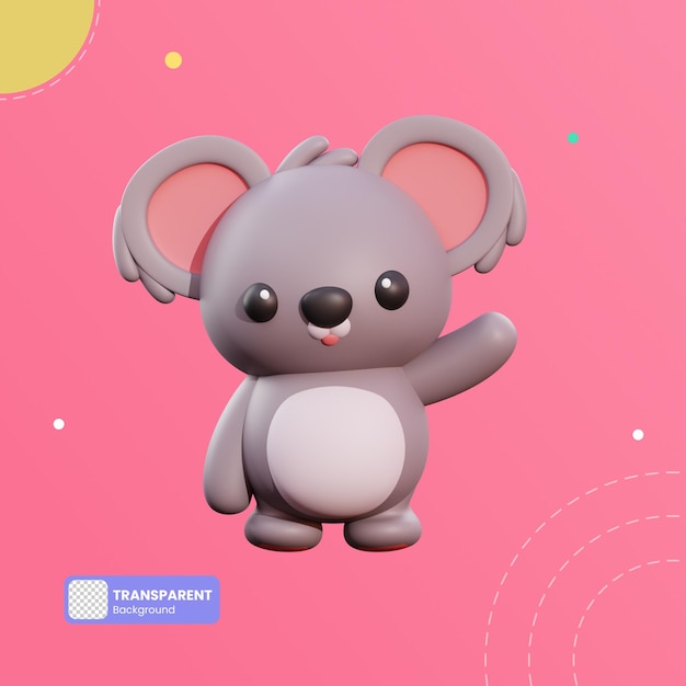 Śliczna koala ilustracja 3d