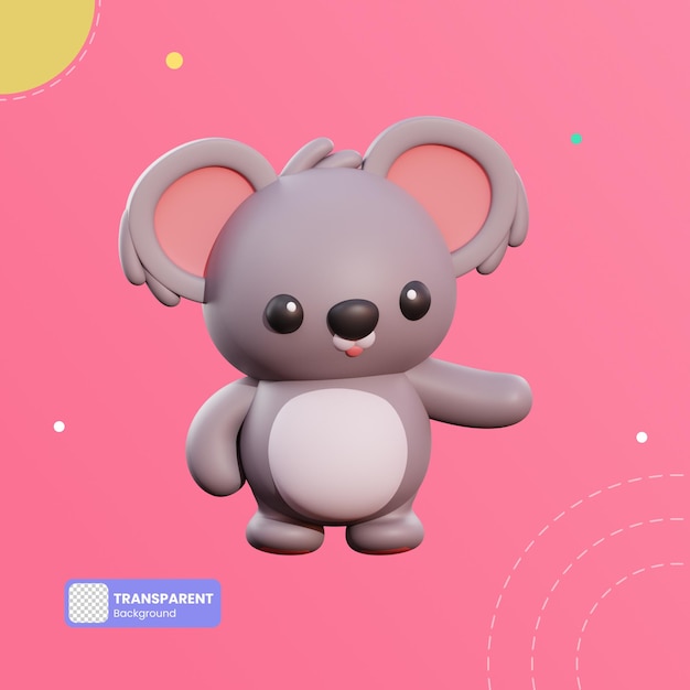 Śliczna koala ilustracja 3d