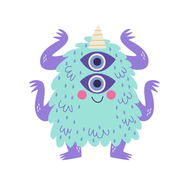 Śliczna potwór ilustracja