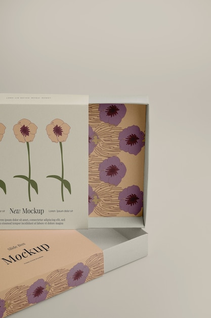 Slide box mockup design