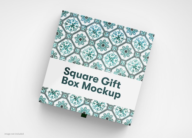 Slide box mockup isolated gift box