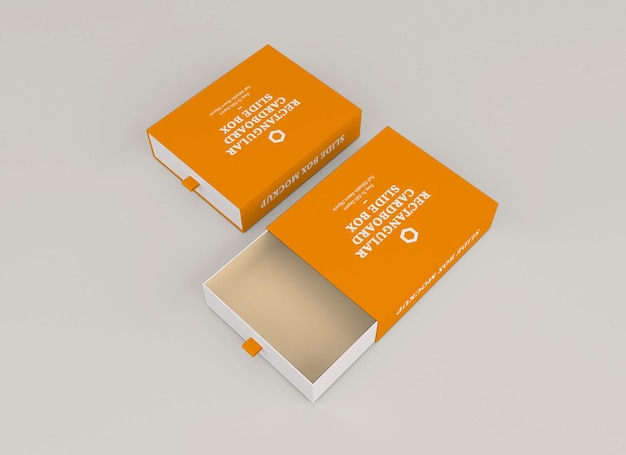 Slide box mockup ontwerp geïsoleerd