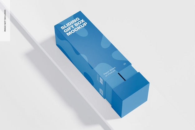 Sliding gift box mockup