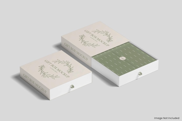 Mockup di scatola regalo scorrevole