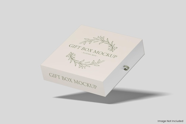 Sliding gift box mockup