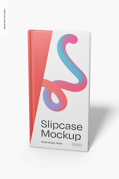 slim book with slipcase mockup perspective