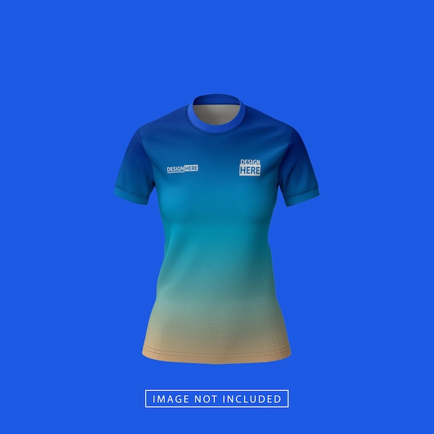 PSD slim fit o neck shortsleeve jersey mockup front view