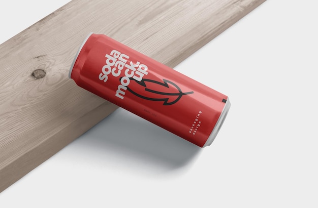 PSD slim soda can mockup