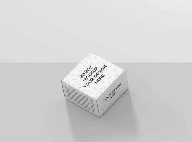 PSD slim square box mockup