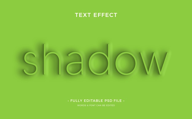 Slim text effect with shadow