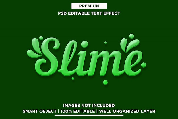 Slime 3d text effect template