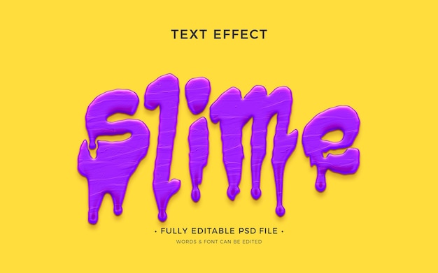 PSD slime text effect