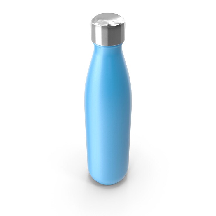 PSD slimme blauwe geïsoleerde waterfles