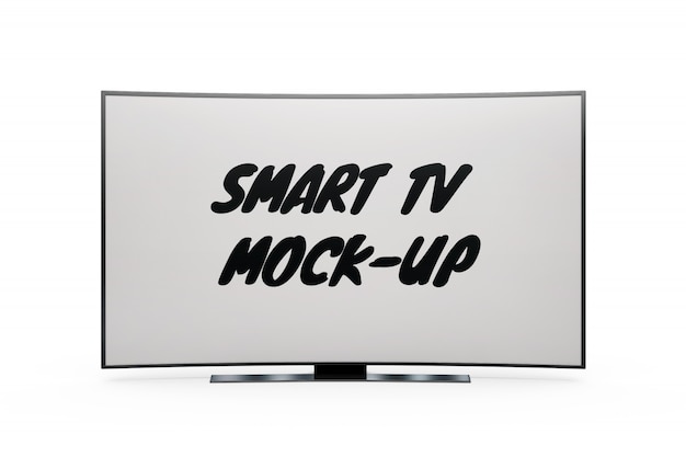 Slimme tv-mock-up geïsoleerd