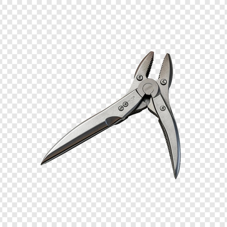 PSD slip joint pliers isolated on transparent background