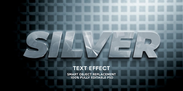 Sliver teksteffect sjabloonontwerp