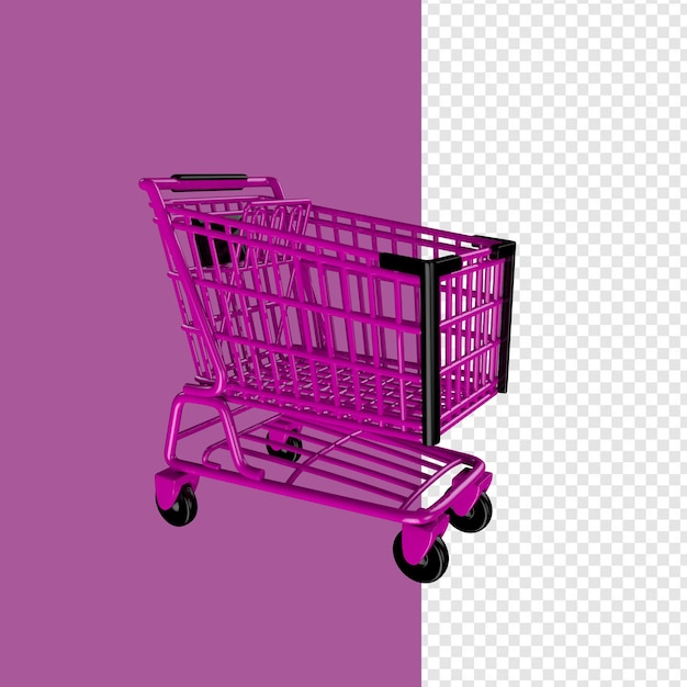 PSD slo 3d supermarket cart