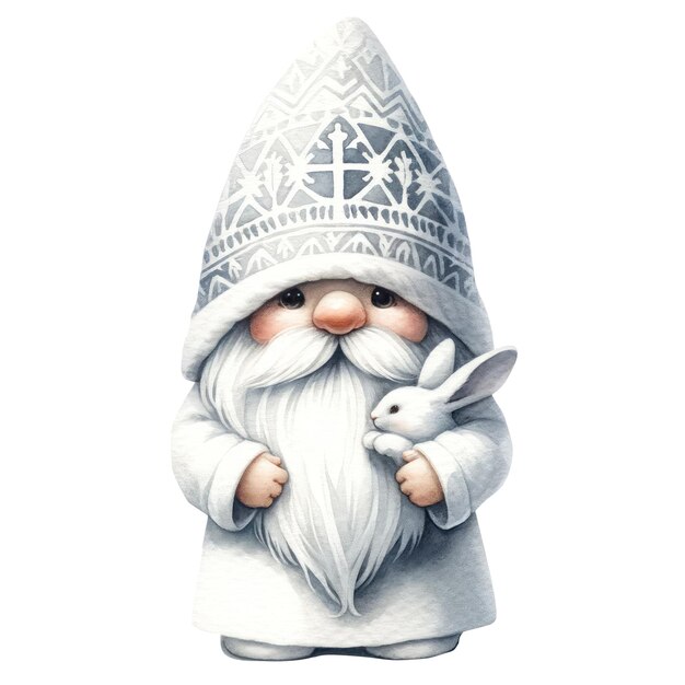 PSD słodka ilustracja gnome easter day clipart