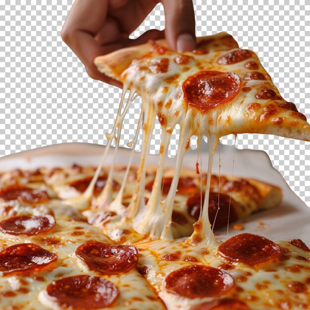 PSD słodka pizza izolowana na przezroczystym tle