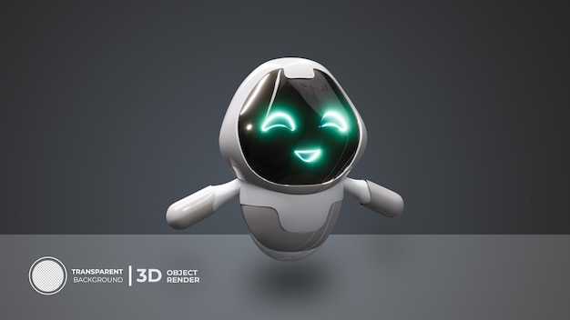 Słodki 3D maskotka robot