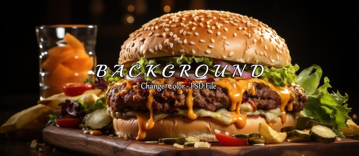 PSD słodki cheeseburger z dodatkami