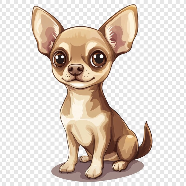 PSD słodki chihuahua siedzący