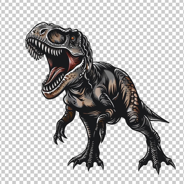 PSD słodki dinozaur tyranozaur izolowany