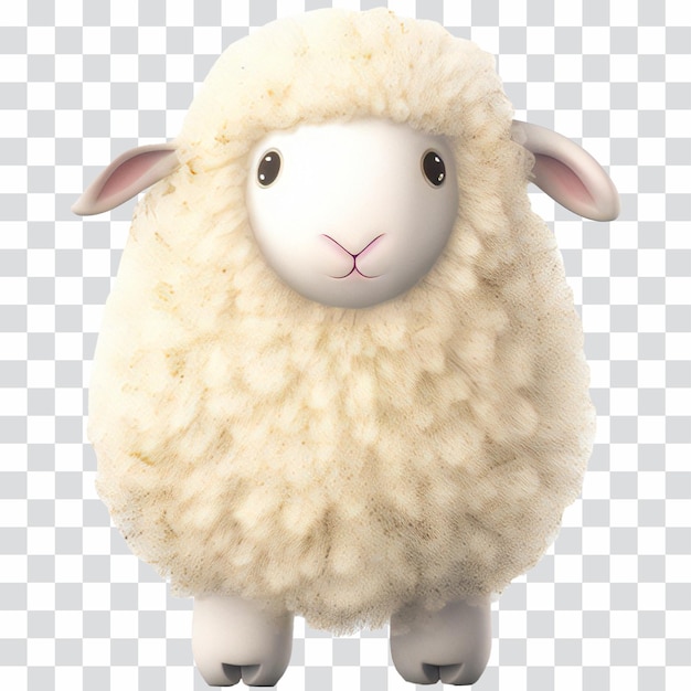 PSD słodkie owce odizolowane na przezroczystej