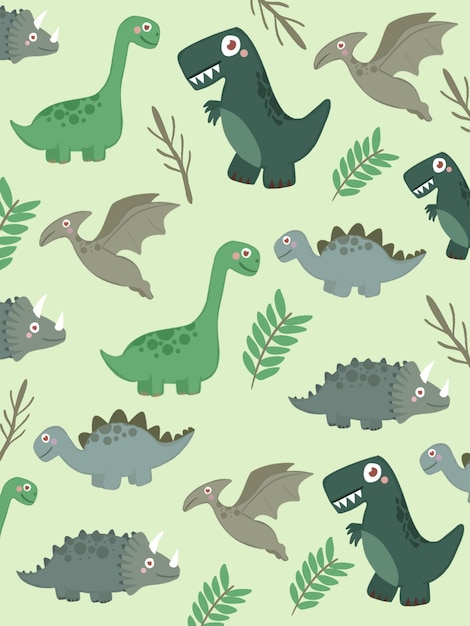 Słodkie tapety dinozaurów