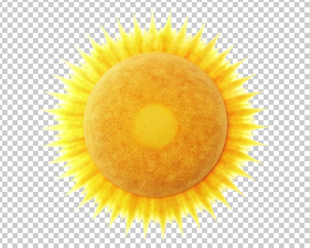 PSD słońce na przezroczystym