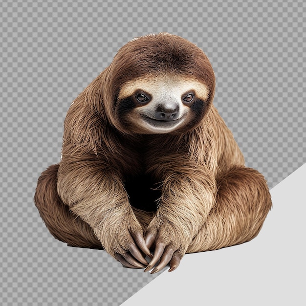PSD sloth isolated on transparent background png