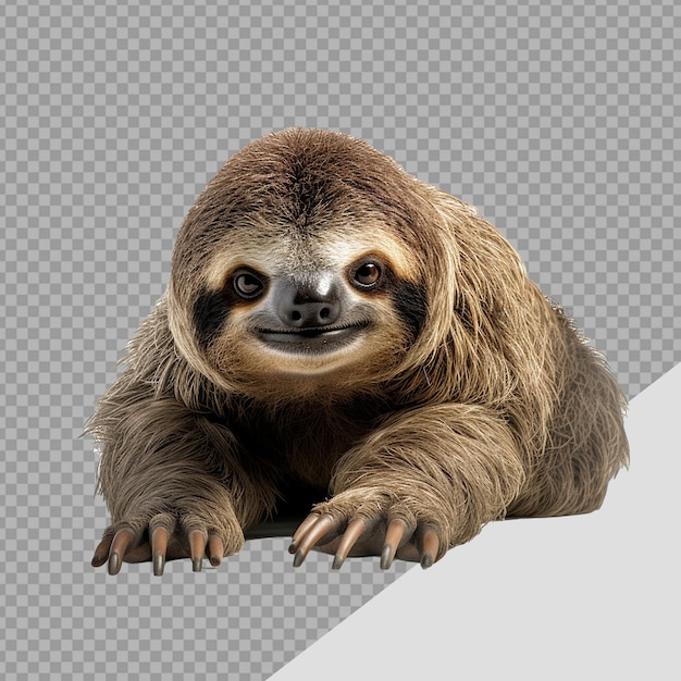 PSD sloth isolated on transparent background png