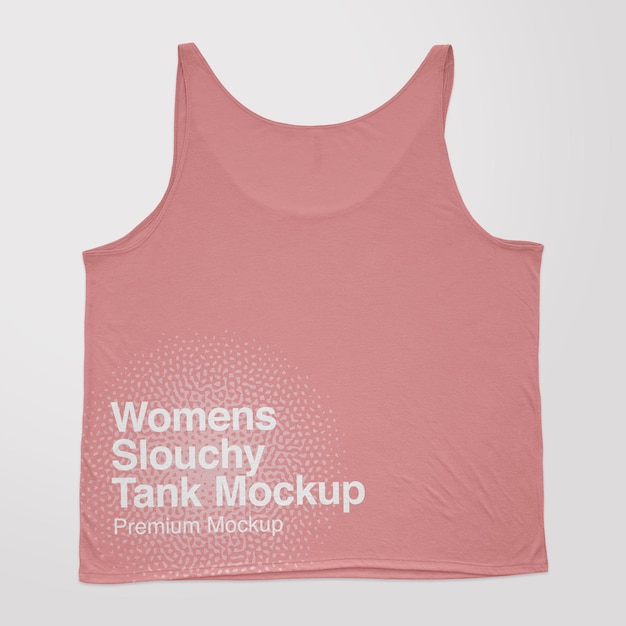 Slouchy back tank mockup voor dames