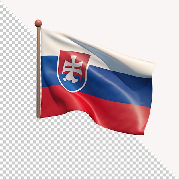 PSD slovakia flag on transparent background