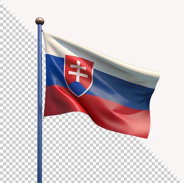 PSD slovakia flag on transparent background