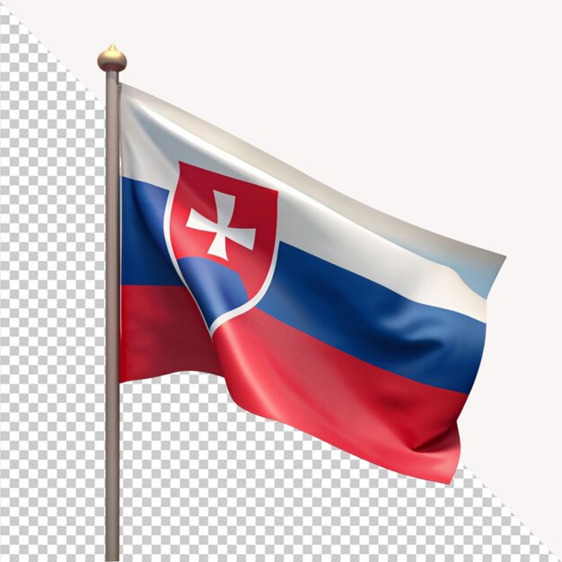 PSD slovakia flag on transparent background