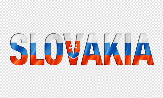 Slovakian flag text font