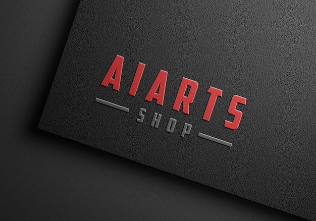 Sluit omhoog op logo mockup-ontwerp met reliëfeffect