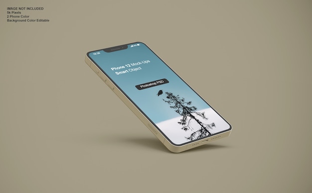 PSD sluit omhoog op realistisch smartphonemodel
