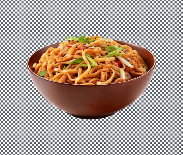 Smaczne i pyszne makarony Chang Shou wyizolowane na przezroczystym tle