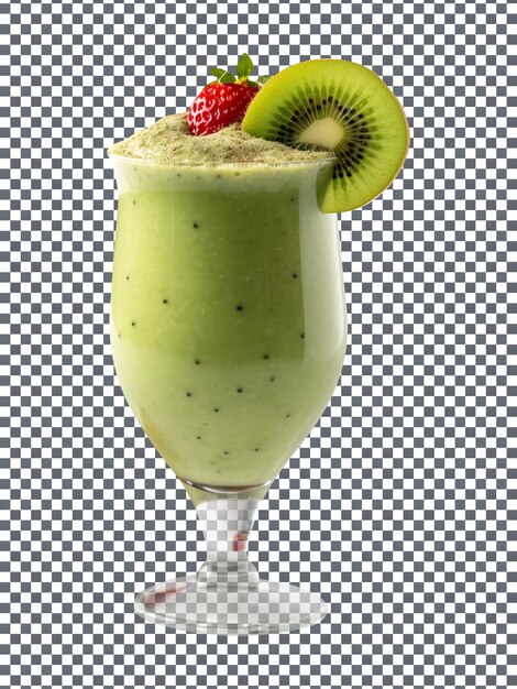 Smaczne Szkło Smoothie Kiwi Na Przezroczystym Tle